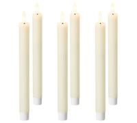 Set of 6 LED Candles SAPHIR 24 cm Off-White
