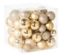 Beliani Set Of 60 Baubles Tyin Gold