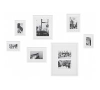 Beliani Set Of 7 Photo Frames Zinare Urban Motif White