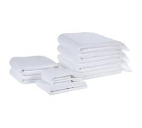 Beliani Set Of 9 Towels Atiu Terry Cotton White