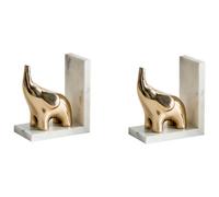 Beliani Set Of Bookends Kotezi Marble Gold