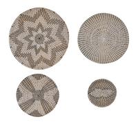 Beliani Set Of Hanging Decorations Laocai 45/40/30/20 Cm Seagrass Black