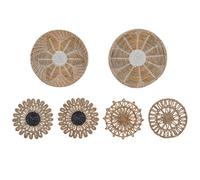 Beliani Set Of Hanging Decorations Pintano Seagrass 50/35/36 Cm Natural