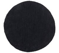 Beliani Shaggy Round Area Rug 140 Cm Black Demre