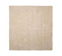 Shaggy Rug DEMRE Light Beige 200 x 200 cm