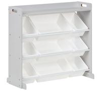 Beliani Shelf With 9 Boxes Grey Collie