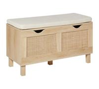 Beliani Storage Bench Light Wood Washington, Brown