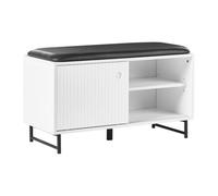 Beliani Shoe Storage Bench Batoche White
