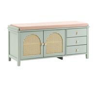 Beliani Shoe Storage Bench Bendigo Mint Green