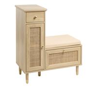 Beliani Shoe Storage Bench Forster Light Brown