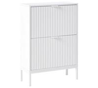 Beliani Shoe Storage Cabinet Adelaide White