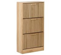 Beliani Shoe Storage Cabinet Lynwood Light Brown