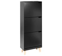 Beliani Shoe Storage Cabinet NEIKA Black, Black