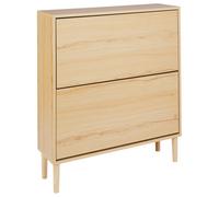 Beliani Shoe Storage Cabinet Norris Light Brown