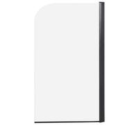 Beliani Shower Bath Screen Lapan 1400 X 800 mm Black