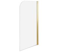Beliani Shower Bath Screen Transparent Tempered Glass Chromed Minimalist | Rectangular, Requires Installation, 70 x 140 cm