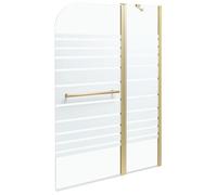 Beliani Shower Bath Screen Transparent Tempered Glass Chromed Minimalist | Rectangular, Requires Installation and Assembly, 100 x 140 cm