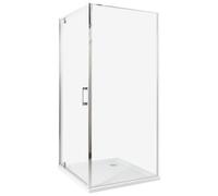 Beliani Shower Enclosure Darli 900 X 900 X 1850 mm Silver