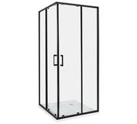 Beliani Shower Enclosure Tela 800 X 800 X 1850 mm Black