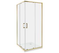 Beliani Shower Enclosure Tela 800 X 800 X 1850 mm Gold