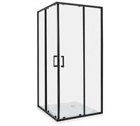 Beliani Shower Enclosure Tela 900 X 900 X 1850 mm Black