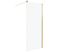 Beliani Shower Screen Ahaus 800 X 1900 mm Gold