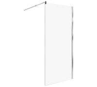 Beliani Shower Screen AHAUS 900 x 1900 mm Silver, Clear