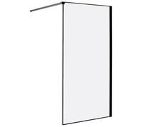 Beliani Shower Screen Waspam 1000 X 1900 mm Black