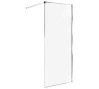 Beliani Shower Screen Waspam 800 X 1900 mm Silver