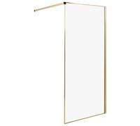 Beliani Shower Screen WASPAM 900 x 1900 mm Gold, Clear