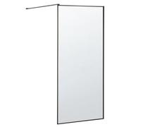 Beliani Shower Screen Waspam Ii 1000 X 1900 mm Black