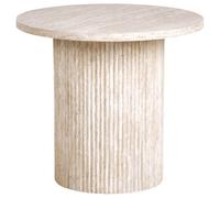 Beliani Side Table Ammon Travertine Effect
