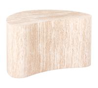 Beliani Side Table Bilpa Travertine Effect