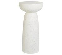 Beliani Side Table Cadini 33 Cm 33 Cm Terrazzo Effect Off-White