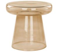 Side Table CALDERA Glass Golden Brown