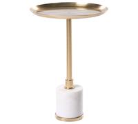 Side Table CAMELO Metal White Marble