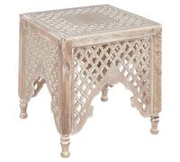 Beliani Side Table Kadma Mango Wood Light Brown