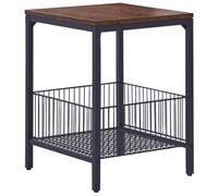 Beliani Side Table Kenner Dark Brown
