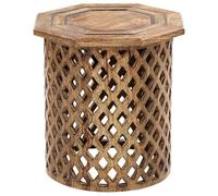 Beliani Side Table Khanpur Mango Wood Brown