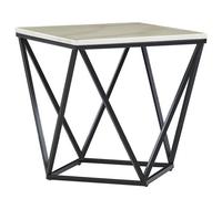 Beliani Side Table Malibu Marble/ Black