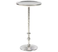 Beliani Side Table Meda Metal Silver