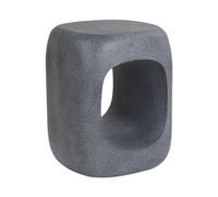 Beliani Side Table Pelmo 33 Cm 33 Cm Marble Effect Grey