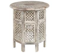 Side Table SANTRA Mango Wood Light Brown