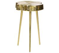 Beliani Side Table Taupo Metal Gold