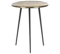 Beliani Side Table Telfer Metal Gold