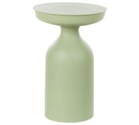 Beliani Side Table Tenjo Metal Light Green