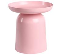 Beliani Side Table Torrens Metal Pastel Pink