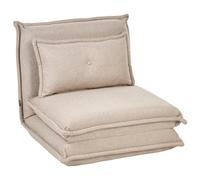 Beliani Single Sofa Bed Dellen Fabric Beige