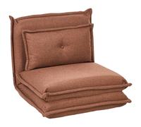 Single Sofa Bed DELLEN Fabric Brown