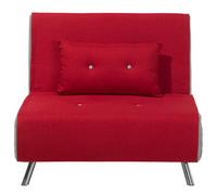 Beliani Single Sofa Bed Farris Fabric Red